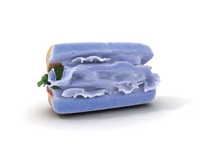 Realistic Sandwich Model Pack with Multiple Layers Low-poly 3D model