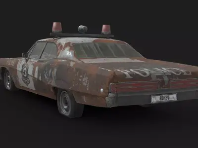 Abandoned Car - Buick Wildcat Police Car Low-poly 3D model