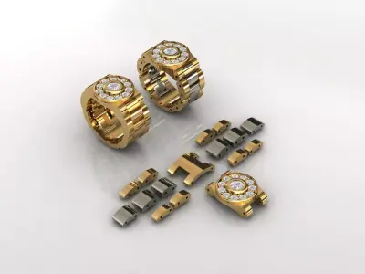 Gents Rings Diamond Men Ring STL 3DM  3D print model