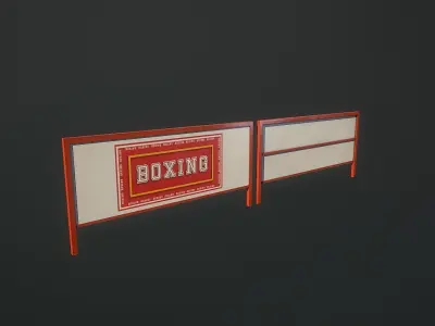 Low Poly Boxing Arena Arch Garden Low-poly 3D model