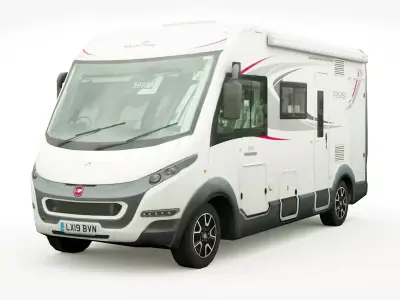 Berth Rollerteam Pegaso 590 camper Low-poly 3D model