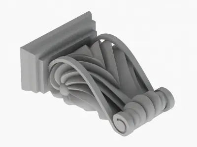 Scroll Corbel 46 3D model