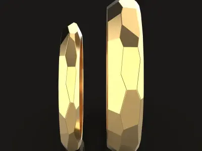 Wedding rings with voronoi pattern 3D print model