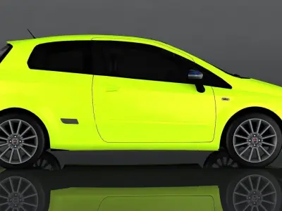 Fiat Punto EVO Low-poly 3D model
