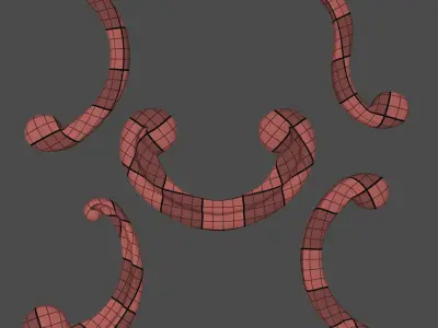 Scroll 01 Low-poly 3D model