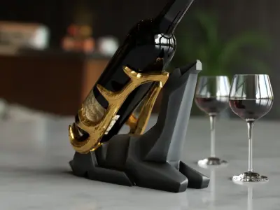  Wine Holder Deer 3D print model