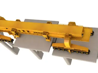 Bridge Girder Erection Machine 3D model