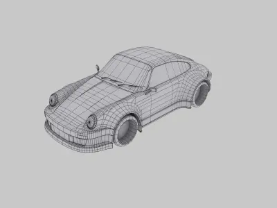 Porsche 911 rauh-welt  Low-poly 3D model