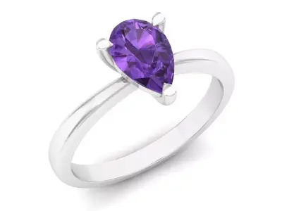 AV 404 Ladies Solitaire Bridal Engagement Ring 3D print model