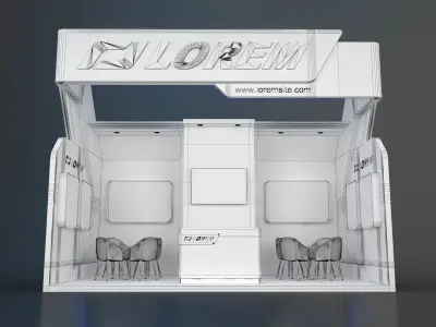 exhibition stand 18 sqm 3D model