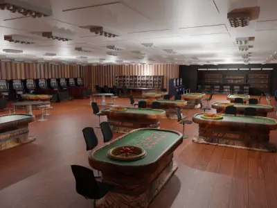 Casino Interior Low-poly 3D model