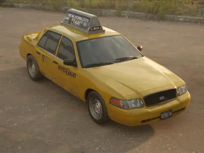 Generic Sedan Car Pack Low-poly 3D model