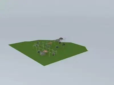 Short monorail layout 3D model