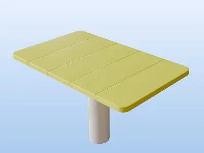 Restaurant Yellow Table 3D model