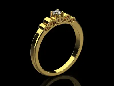 Women  ring  diamond 140 3D print model