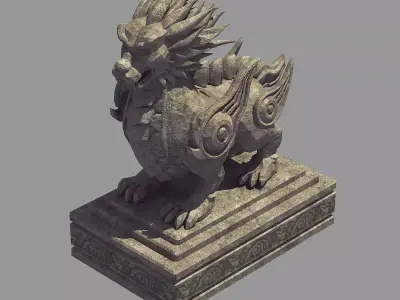 Stone China - Stone Carving - Shishi 65 3D model