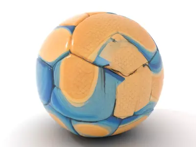 Stylized Leather Soccer Ball model pack Low-poly 3D model