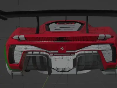 ferrari Low-poly 3D model