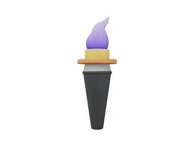 Torch Icon v1 003 Low-poly 3D model