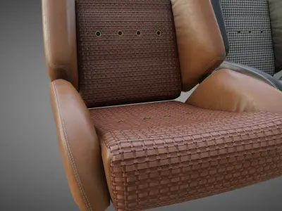 Car Seats GTS Classic GT Low-poly 3D model