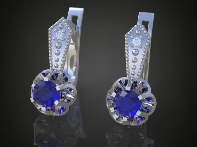Earring 3D model 3D printable model 0016-9 3D print model