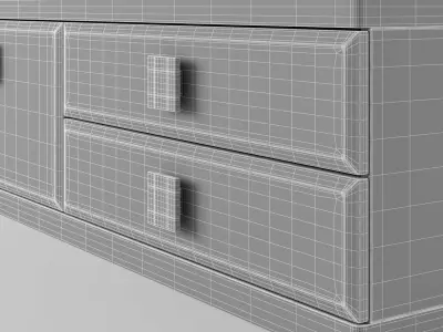 Longhi ASPEN Leather sideboard 3D model