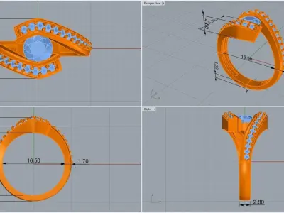 ring code 192 3D print model