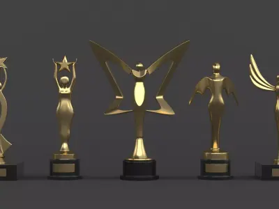 Trophy Cup Collection 3D model get