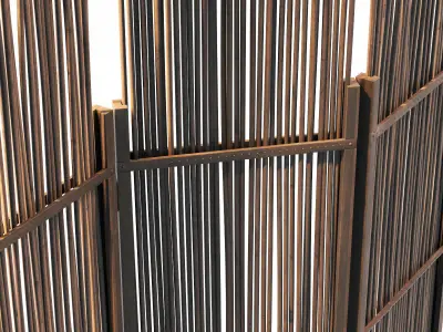 Screen thin branch wood decor n3 3D model