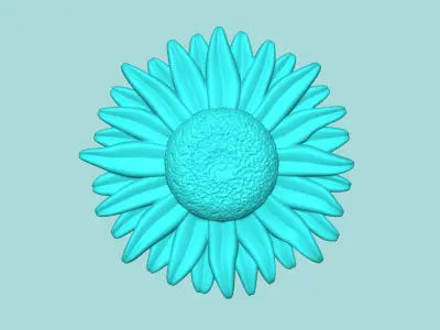 Sunflower 06 - Silicone Mold Maker - Template 3D print model