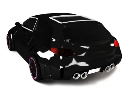 Racing car  Low-poly 3D model