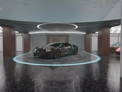 Underground luxury garage 3D model