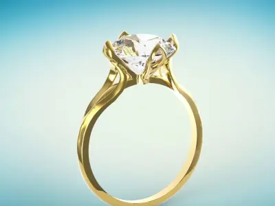 Headset ring and earrings 3D model