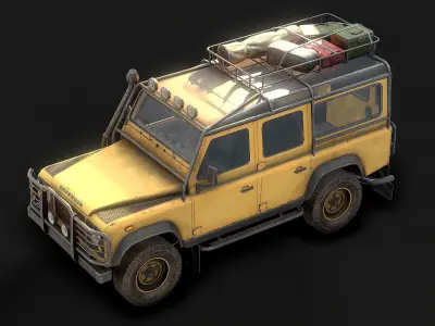 Land Rover Defender 110 Low Poly Low-poly 3D model