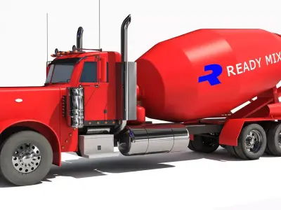 Concrete Mixer Truck 3D model
