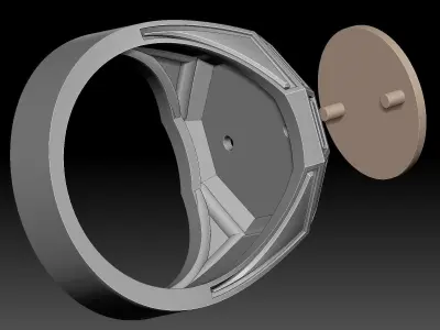 Indian Man Ring silver gold printable jewelry 3D print model