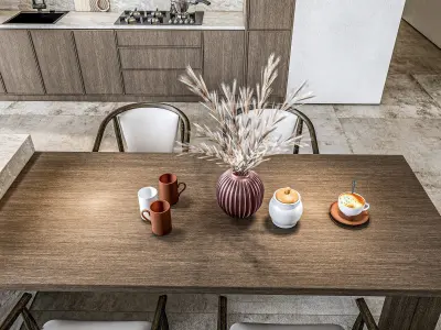 Kitchen Modern interior 0025 3D model