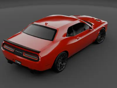 Dodge Challenger SRT Hellcat Low-poly 3D model