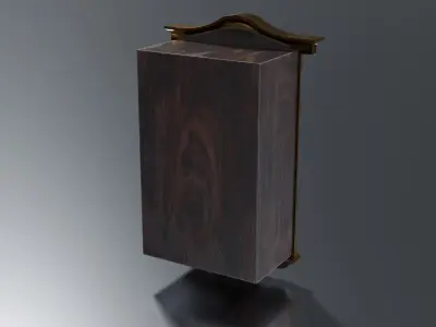 Vintage Wall Clock Low-poly 3D model