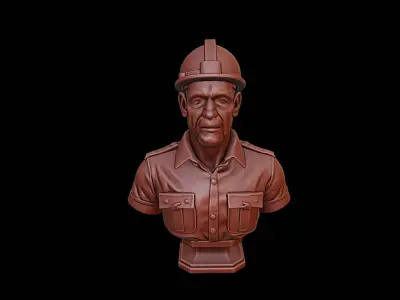 Engineer Bust 3D print model