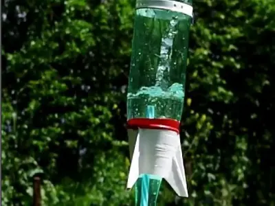 WATER ROCKET SET bottle  1 LITRE 3D print model