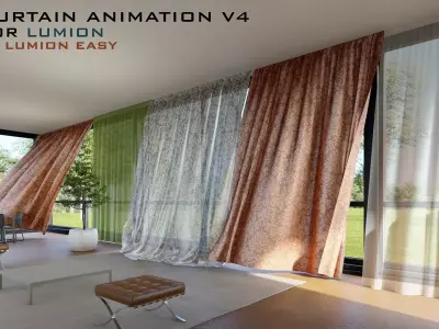 Curtain animation V4 for Lumion 3D model