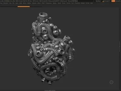 Modern Abstract robotic sculpture 3d print model 139 3D print model