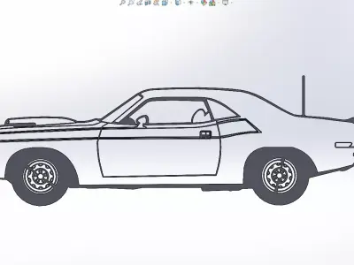 Dodge Challenger 1970  3D print model