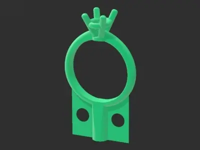 Diamond oval solitaire Size K 1 ct  3D print model