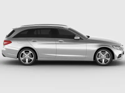 Mercedes C Class estate 2014 avantgarde 3D model