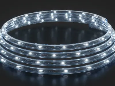 Editable Modular Light Hose LED Christmas Tree Lamps  3D model