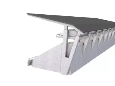 Stadium Seating Tribunes Collection 3D model