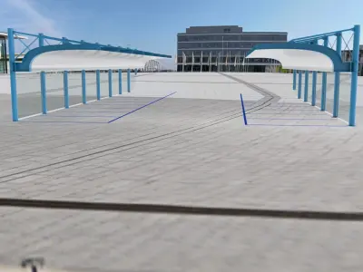 3D Parking Model Free low-poly 3D model