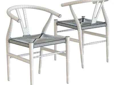 Crate and Barrel - Crescent Dining Chair 3D model